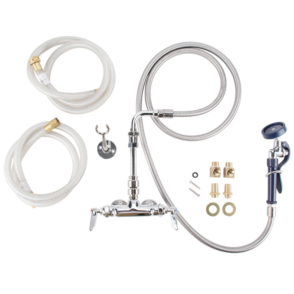 T&S P33WESV00MZZUY Wall Mount Pet Grooming Mixing Faucet with 3 1/2