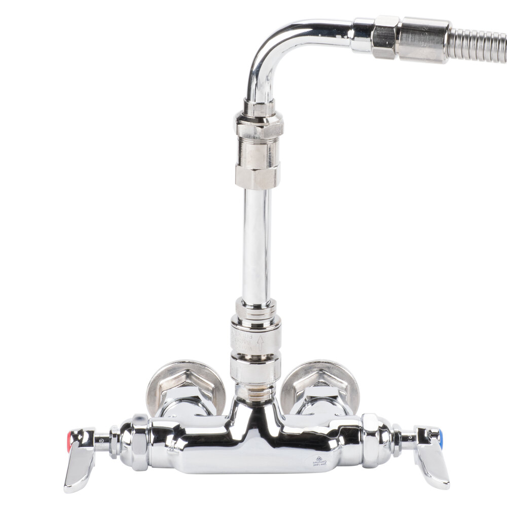 T&S P33WESV00MZZUY Wall Mount Pet Grooming Mixing Faucet with 3 1/2