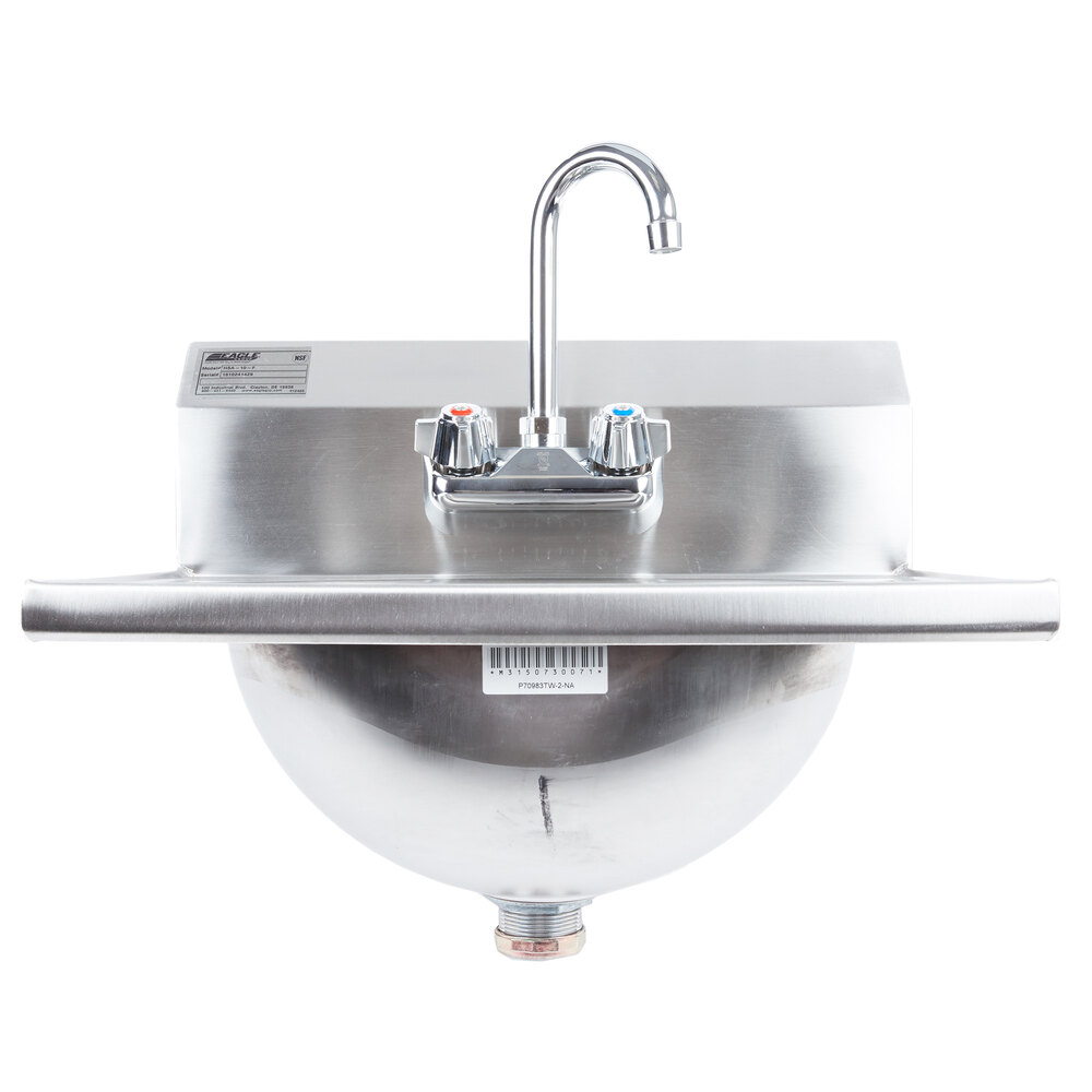 Eagle Group HSA10F Hand Sink with Gooseneck Faucet and Basket Drain