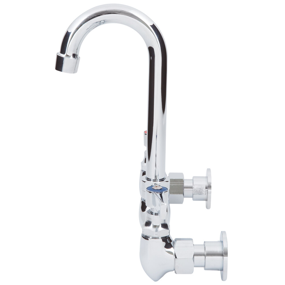 Eagle Group 313075 Wall Mount Faucet with 8" Centers and Gooseneck Nozzle