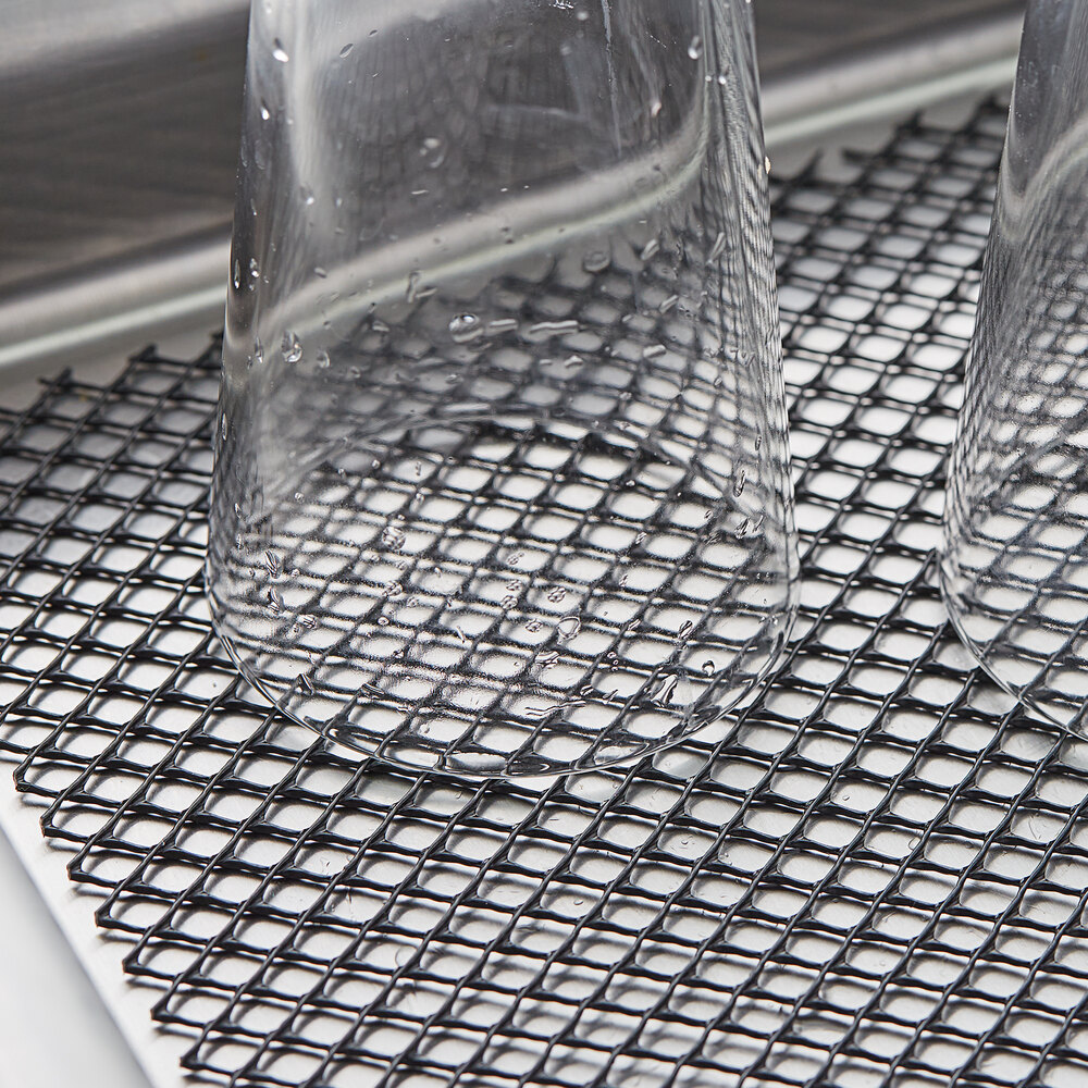 2' Black Plastic Mesh Bar Mat Black Shelf Liner