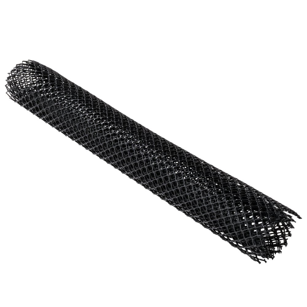 2' Black Plastic Mesh Bar Mat Black Shelf Liner
