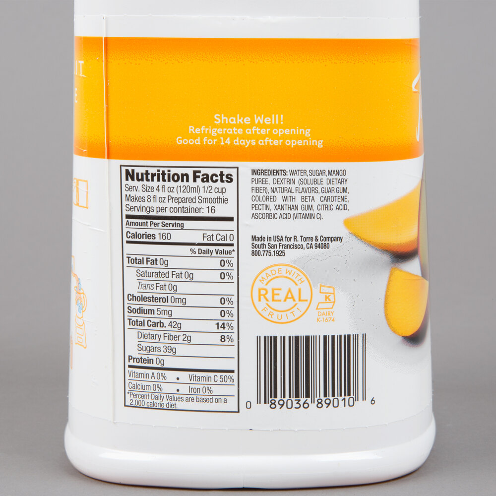 Torani 64 oz. Mango Fruit Smoothie Mix
