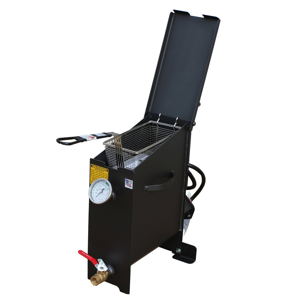 R & V Works FF1R 2.5 Gallon Liquid Propane Outdoor Cajun Deep Fryer