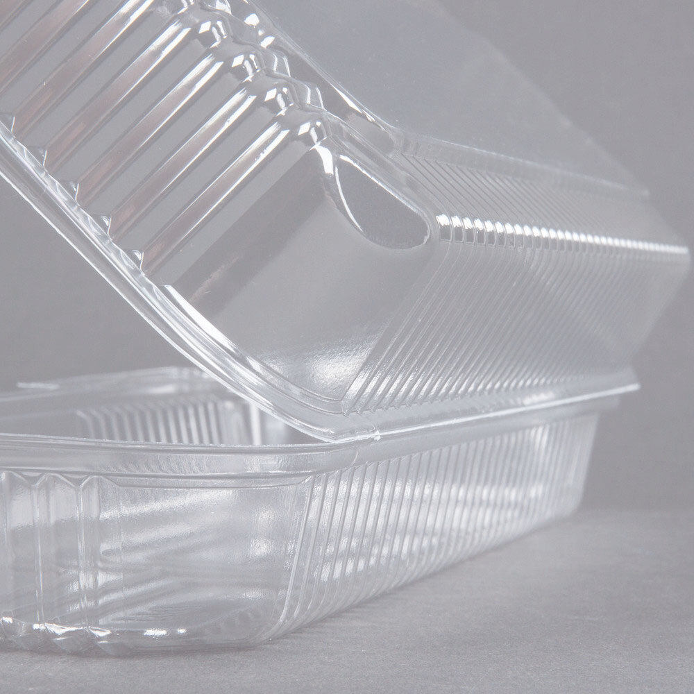 12 X 5 X 3 Clear Hinged Lid Plastic Container 12 X 5 X 3 Clear Hinged Lid Plastic Container