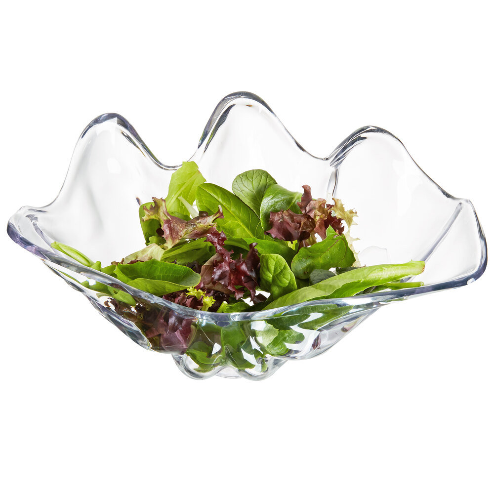 Carlisle 034007 22 oz. Clear Shell Shaped Plastic Bowl