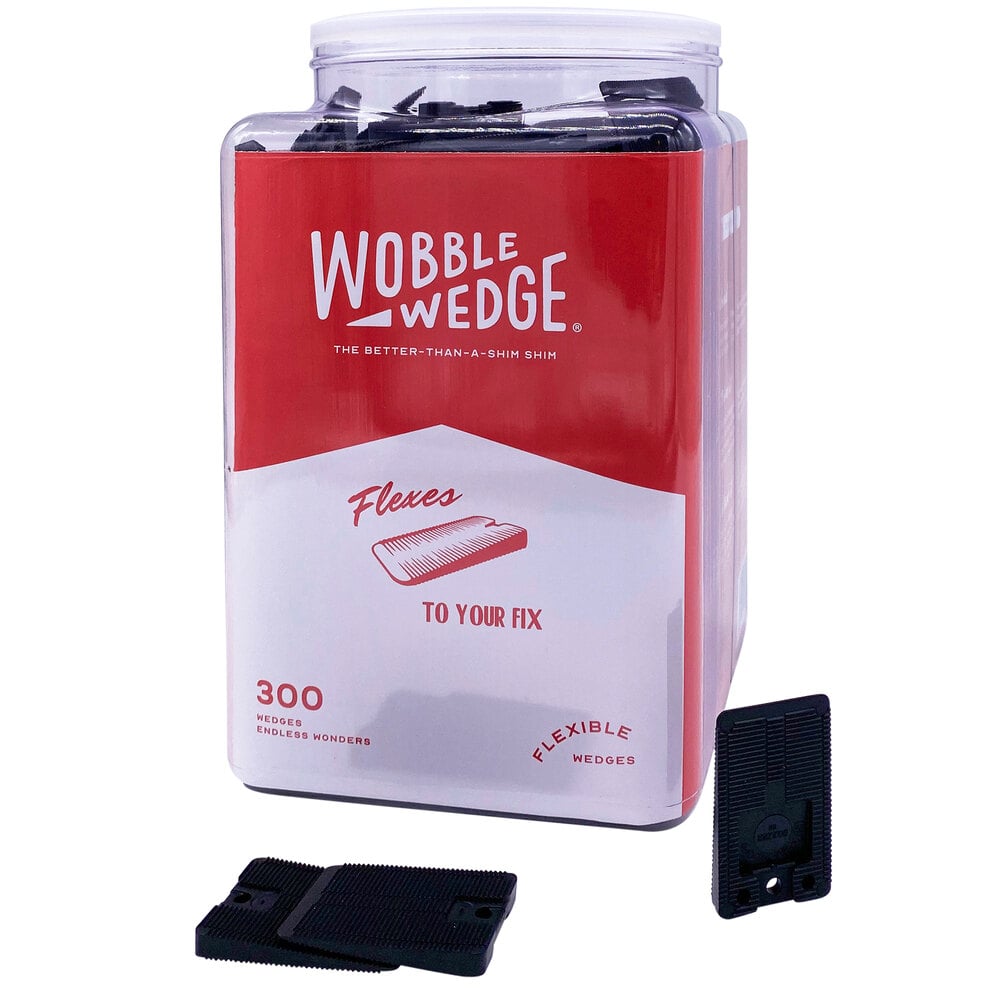 Wobble Wedge Tapered Flexible Soft Black Vinyl Installation Table Wedge