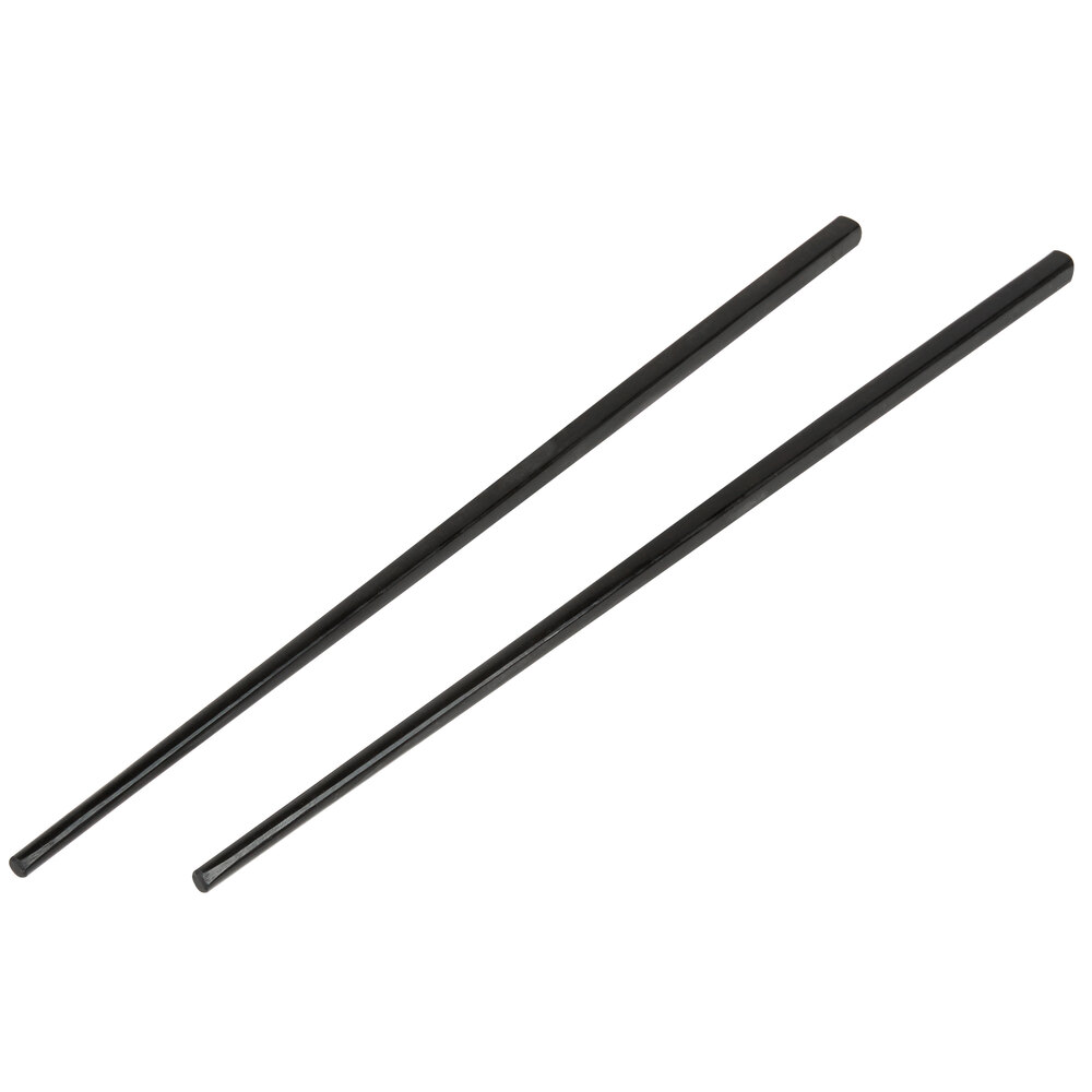 Town 51316B Black Plastic Chopsticks, Pair - 10/Pack