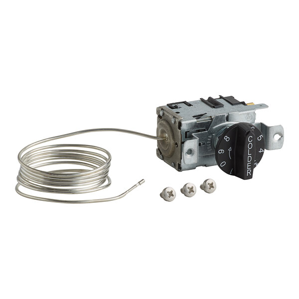 A close-up of a True High Altitude Temperature Control Kit with a dial and wires.
