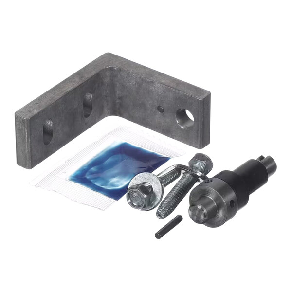 A True bottom half door hinge kit, including metal brackets, screws, and bolts.