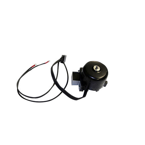 A black round True 800440 condenser fan motor with wires.