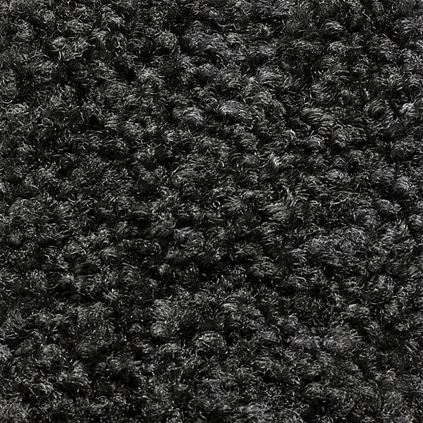 A close-up of a black Cactus Mat carpet.