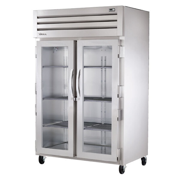 A True glass door reach-in heated holding cabinet.