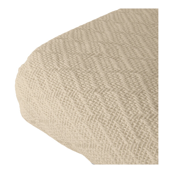 A beige Oxford full size thermal blanket with a herringbone pattern.