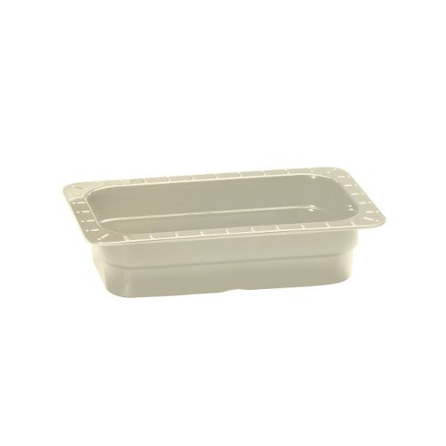 A white plastic container with a lid.