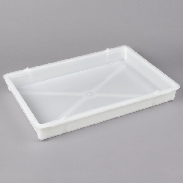 An American Metalcraft white Teflon-coated plastic dough box.