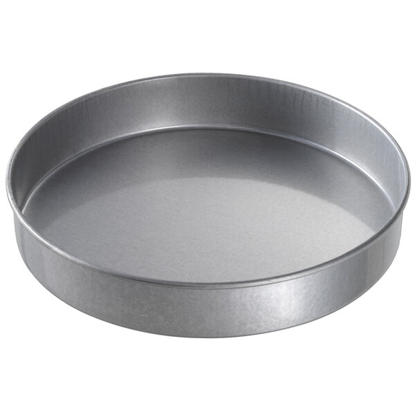 A Chicago Metallic round metal cake pan.