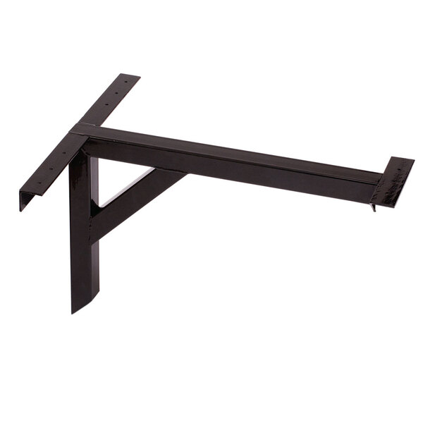 A black metal cantilever table bracket.