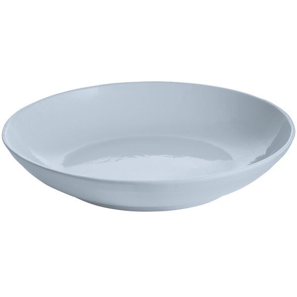A gray Tablecraft cast aluminum pasta bowl.