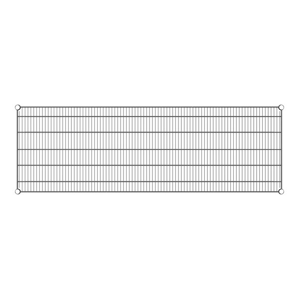 A Regency black wire shelf with a white background.