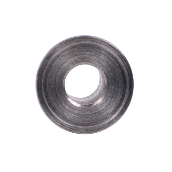 A close-up of a Star idler bushing for hot dog grills, a metal circular object.