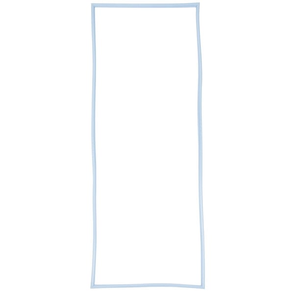 A white rectangular frame with blue lines on a white background.