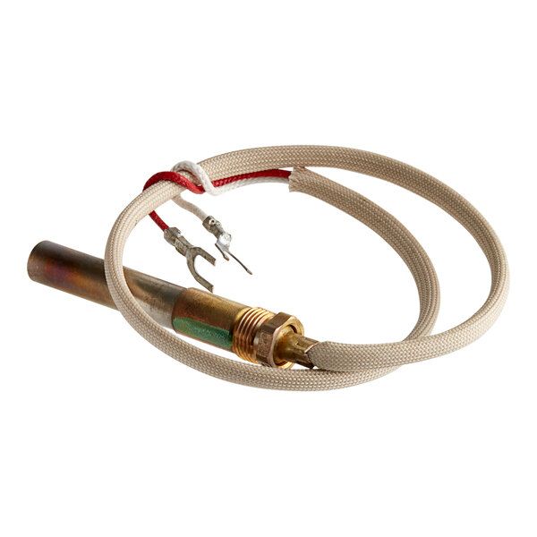 A 250-750 millivolt thermopile with a white and brown cord and a red wire.