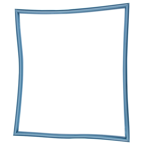 A blue rectangular frame with a white background.
