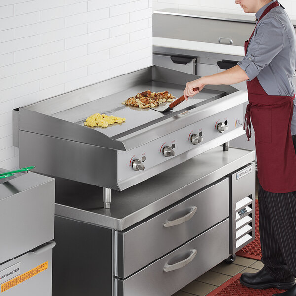 Cooking Performance Group G48 48 Gas Countertop Griddle With Manual Controls 120000 Btu 1212