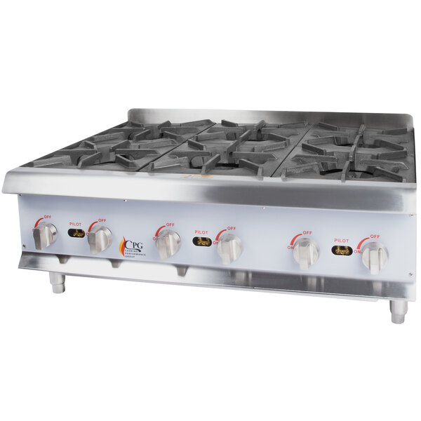 Cooking Performance Group Hp636 6 Burner Gas Countertop Range