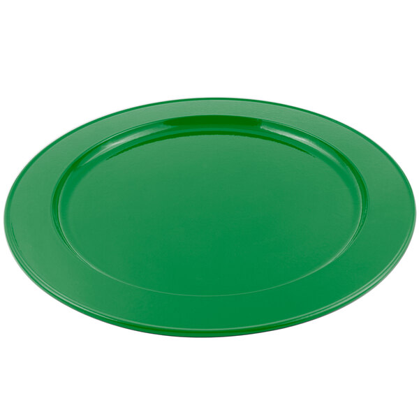 A green Bon Chef Calypso sandstone finish platter.