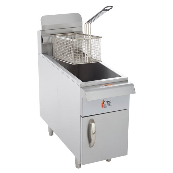 Cooking Performance Group Cf15 Natural Gas 15 Lb Countertop Fryer