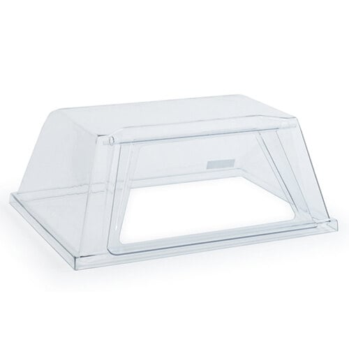 A clear plastic container with a clear lid.