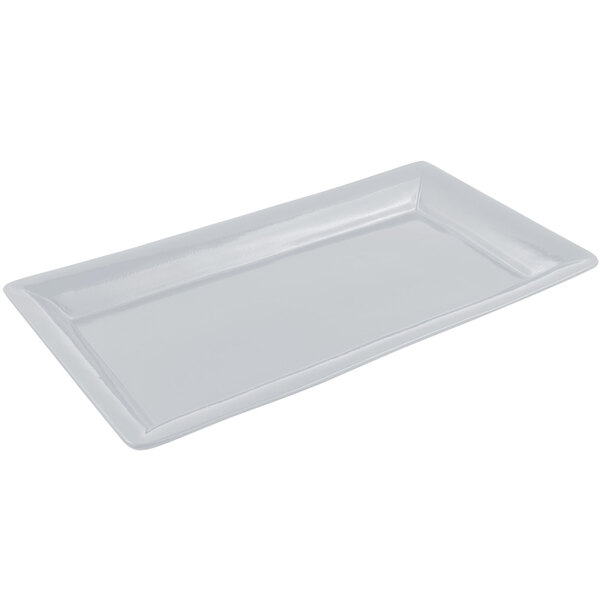 A white rectangular Bon Chef display pan.