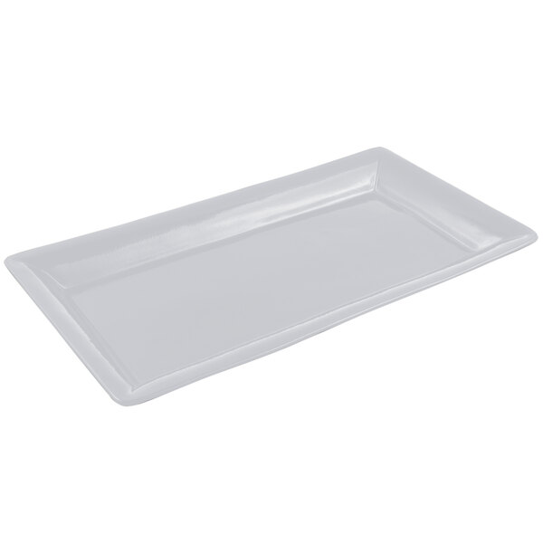 A white rectangular Bon Chef display pan.