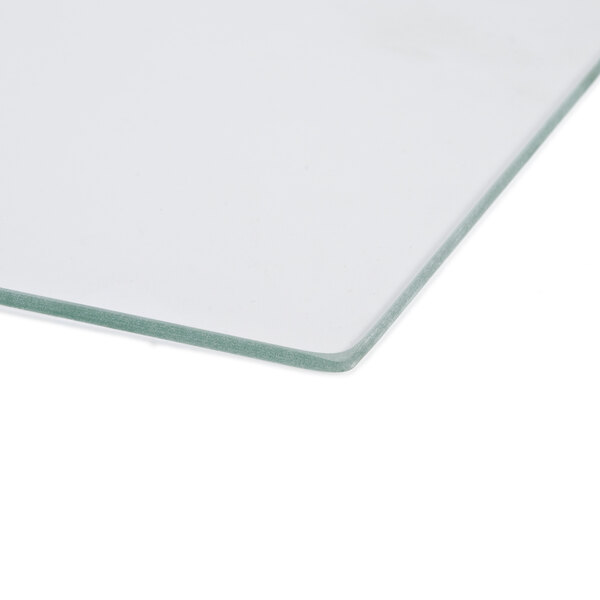 Replacement glass door for Nemco countertop food warmers with a white border.