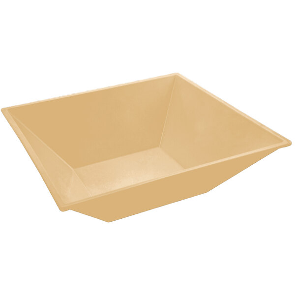 A flared rectangular bowl with a ginger sandstone finish.