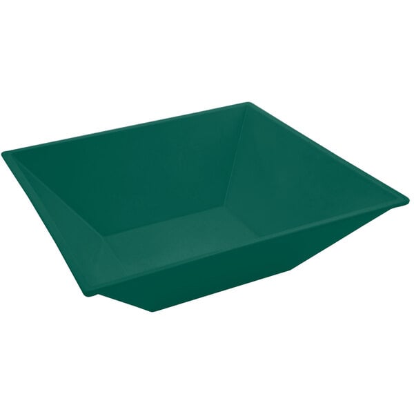 A Hunter Green Sandstone finish flared bowl by Bon Chef.