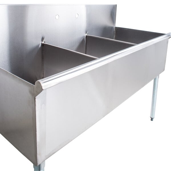 Regency 54 16 Gauge Stainless Steel Three Compartment Commercial