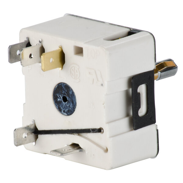 A white square Nemco thermostat with metal and black parts.