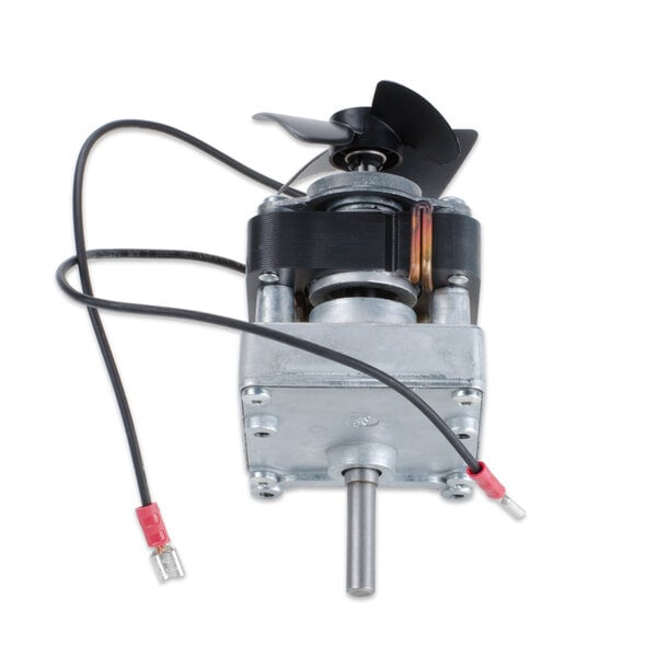 A Nemco black motor with wires and a black fan.