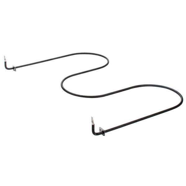 A black wire with metal ends and a long handle.