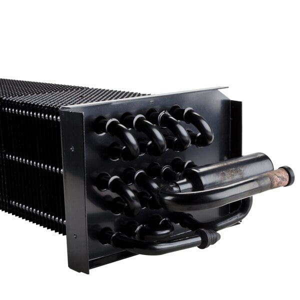 An Avantco evaporator coil with black metal tubes and pipes.