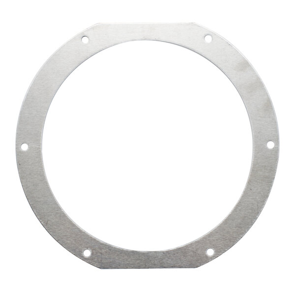 A circular metal blade retainer with holes.