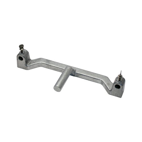 A metal bracket with two holes for a Nemco Easy Flowering Onion Cutter.