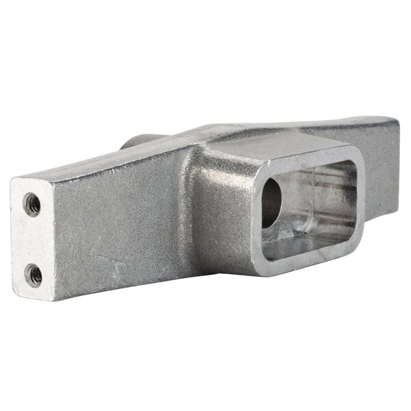 A metal Nemco top beam assembly with a hole in the middle.