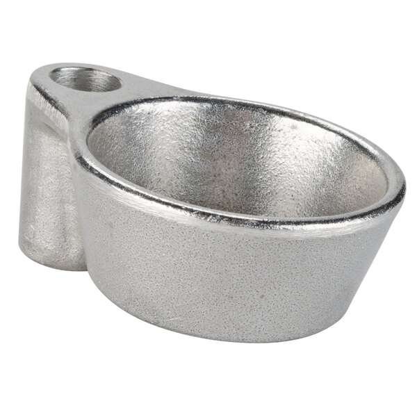 A stainless steel Nemco support with a handle for a citrus juicer.