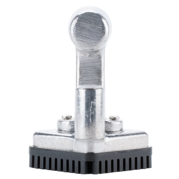 A silver metal Nemco Easy Chopper pusher assembly with a black rubber base.