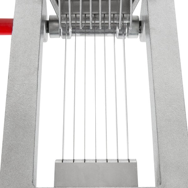 A Vollrath Redco 3/8" Blade Assembly with a red and metal handle.