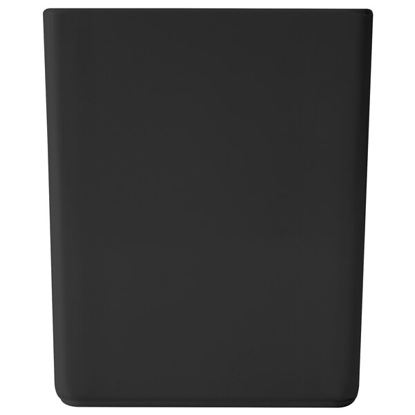 A black Cal-Mil melamine box with a lid.